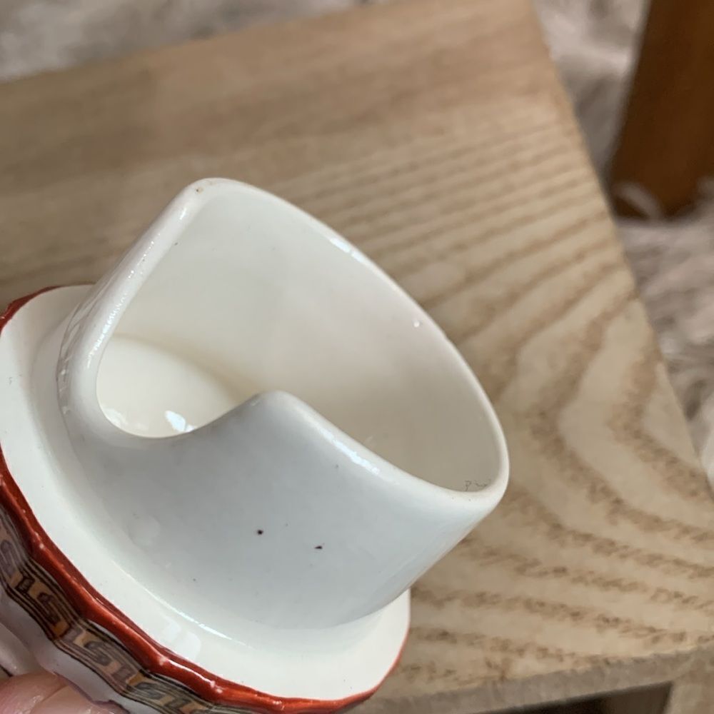 As Is Damaged Copeland Spode Indian Tree Small Pitcher Orange Floral Scallop - Picture 14 of 17